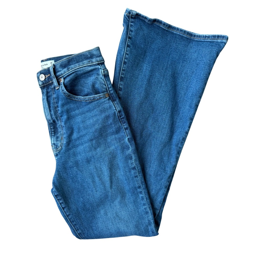 Abercrombie & Fitch The Flare Ultra High Rise Jeans Medium Wash Blue Size 26 2